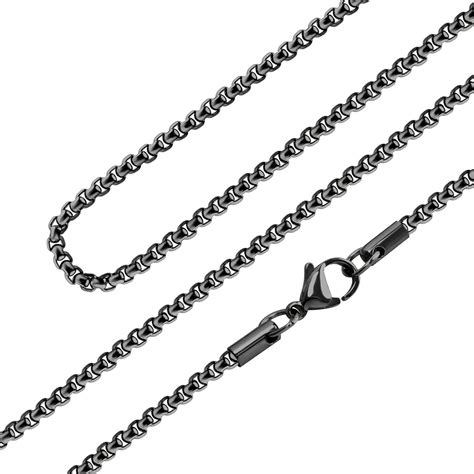 Jewelry Mm Stainless Steel Box Chain Necklace For Men Women