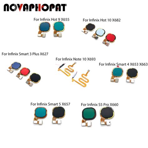 Home Button Touch ID Fingerprint Sensor Flex Cable For Infinix Tecno Smart Note Hot 3 4 5 7 8 8i