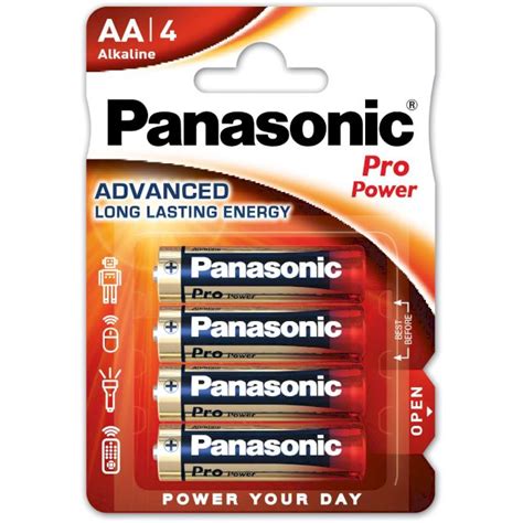 PILES LR6 ALCALINES PRO POWER AA 1 5V BL4 PANASONIC MEGA PILES