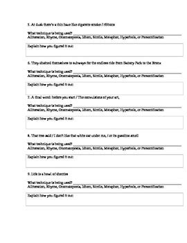 Poetic Devices Vocabulary Worksheet And Answer Key Worksheets Library