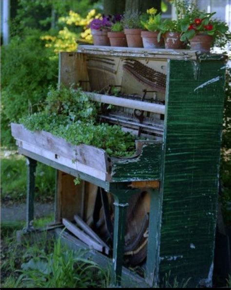 Pin By Ralphup On Musicart Repurposed Piano Outdoor Garden Features