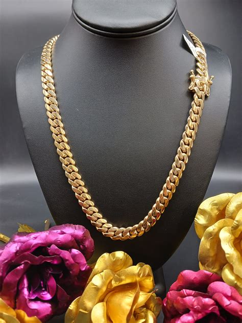 K Solid Gold Miami Cuban Chain Tamayo S Jewelry