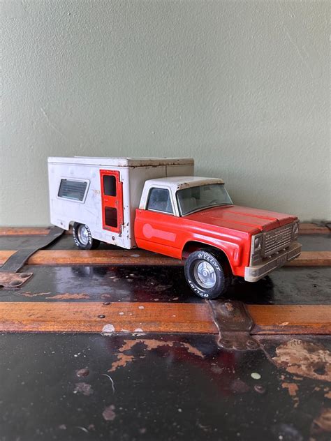 Vintage Nylint Rescue Ambulance Toy Pressed Steel Truck Chevy Orange