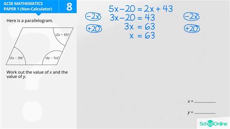 Gcse Secondary Maths Age Algebra Parallelogram Explained Maths