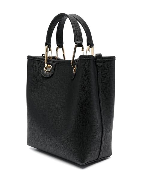 Emporio Armani Pebbled Faux Leather Tote Bag Farfetch