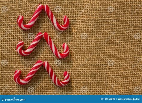 Overhead View Of Candy Canes Stock Image Image Of Medium Group