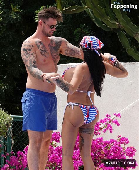 Katie Price Rocks Union Jack Bikini On Vacation In Spain AZNude