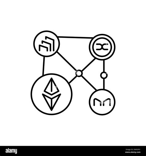 Tocken Governance Color Line Icon Digital Crypto Art Pictogram For