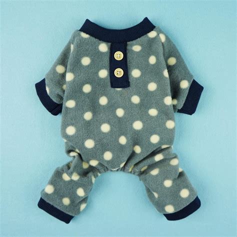 Fitwarm Adorable Polka Dots Fleece Dog Pajamas Pet Coats Soft Pjs