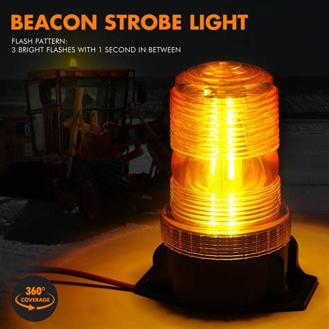 Snapklik Xprite 30 LED Amber Forklift Beacon Strobe Light Safety