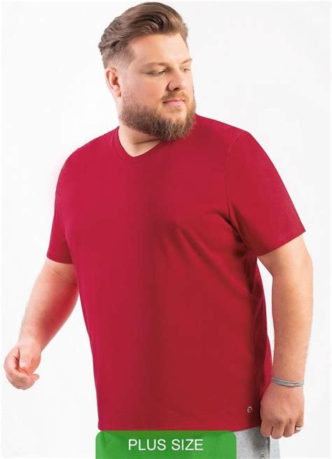 Camiseta Em Meia Malha Plus Size Vermelho Cativa