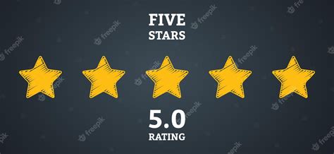 Premium Vector Five Stars Rating 5 Stars Quality Rating Icon Star