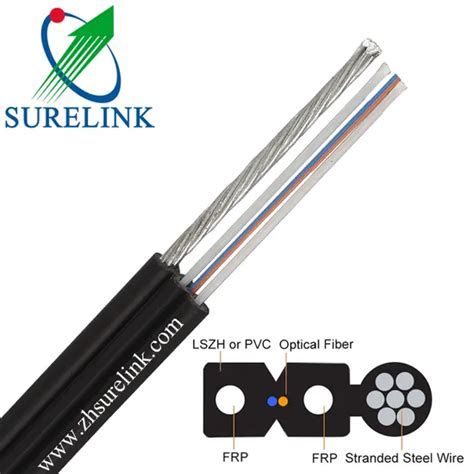 Outdoor Fiber Optical Cable With Steel Messenger Frp Strength Member