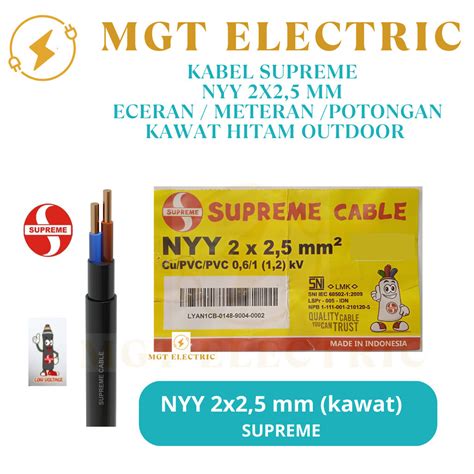 Jual Kabel Listrik Nyy X X Mm Supreme Eceran Meteran Kawat