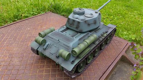 T 34 85 Rc Battle Tank 116 Heng Long Abr 2 Youtube