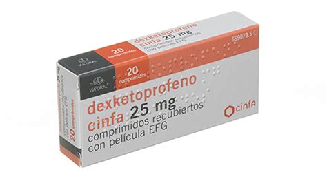 Dexketoprofeno Cinfa Efg 25 Mg 20 Comprimidos Recubiertos Farmacéuticos