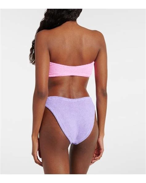 Hunza G Duo Nicole Bikini In Purple Lyst