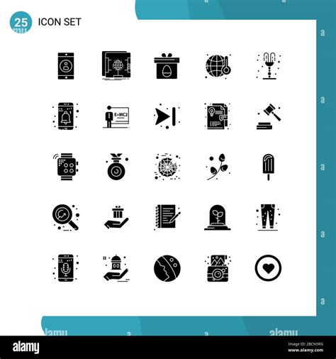 25 interfaz de usuario Glifo sólido paquete de signos y símbolos