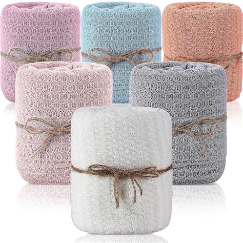 6 Pcs Baby Wrap Newborn Baby Knit Stretch Wrap Baby