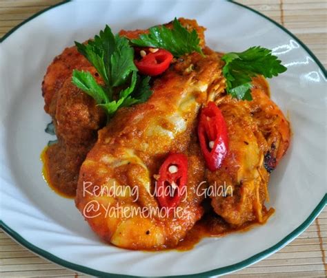 Rendang Udang Galah Enak Simple Resepi Makanan Masakan Simple Sedap