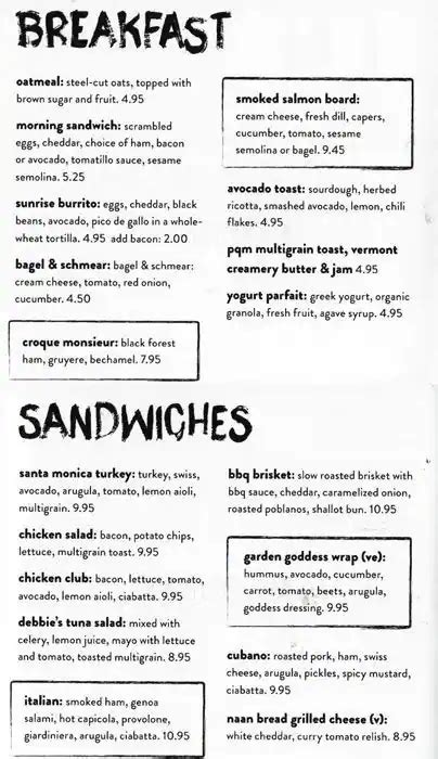 Goddess And The Baker Menu, Menu for Goddess And The Baker, Loop ...