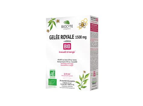 Biocyte Gelée Royale 1500 mg BIO 20 ampoules Pharmacie en ligne