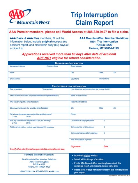 Trip Interruption Claim Form Fill Out Sign Online Dochub