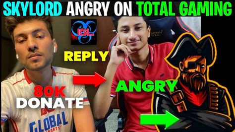 Skylord Live Reply Igl 😱 Skylord Angry On Total Gaming😡 Skylord Angry Shrey Yt Free Fire