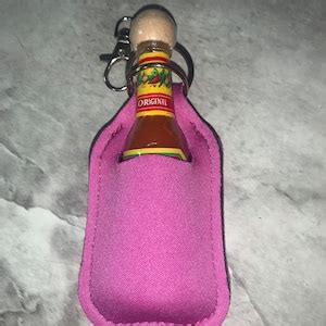 Mini Cholula Hot Sauce Keychain Mini Cholula Hot Sauce Hot Sauce Keychains Great Gift