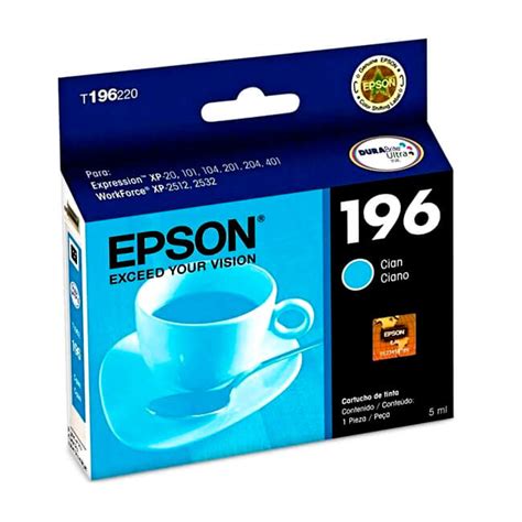 Tinta Epson T196220 Original T1962 Cyan