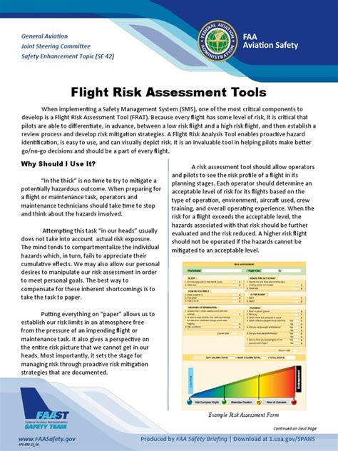 Flight Risk Assessment Tools Pdf Risk Risk Assessment