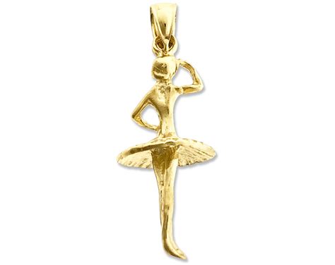 14K Gold 3D Ballerina Pendant