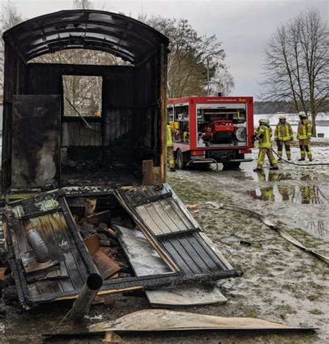 Bauwagen Durch Brand Zerst Rt Blaulichtreport Elbe Elster