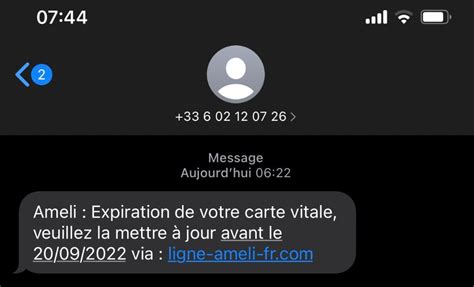 Ameli Attention L Arnaque La Carte Vitale Par Sms