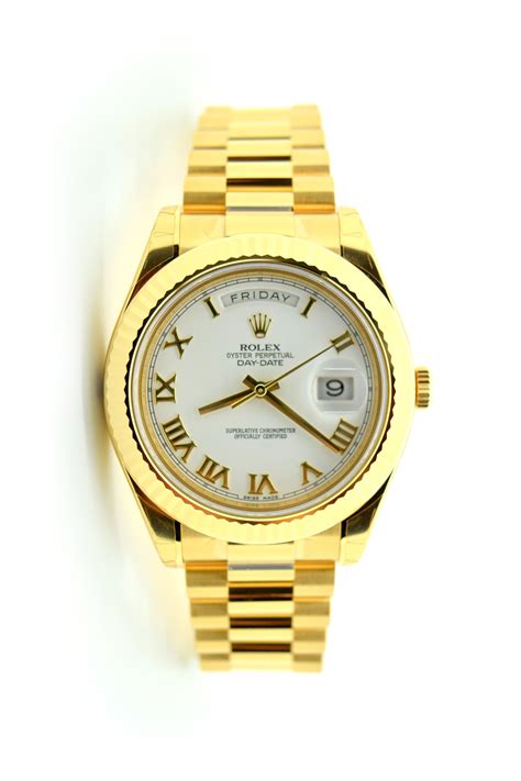 Rolex 18K Yellow Gold President Day-Date II 218238WRP | Howard Frum ...