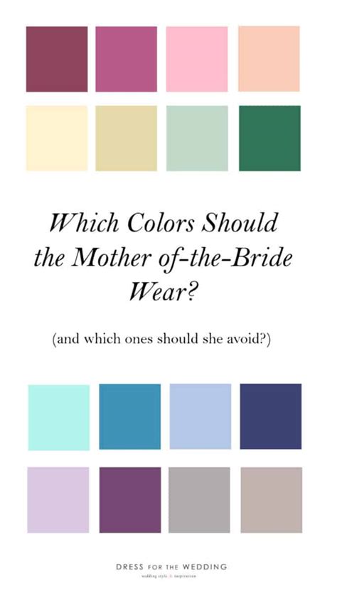 What Color Should The Mother Of The Bride Wear Dress For The Wedding