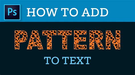 How To Add Pattern To Text In Photoshop YouTube