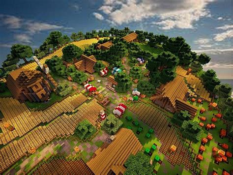 Farm village, Minecraft projects, Amazing maps