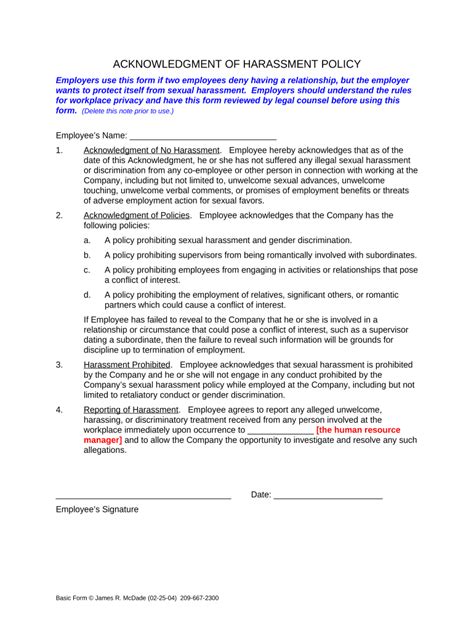 Sexual Harassment Training Acknowledgement Form Fill Out And Sign Online