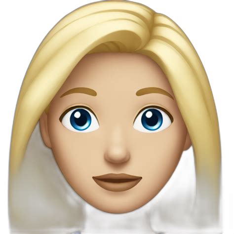 Woman Blonde Hair Blue Eyes Ai Emoji Generator