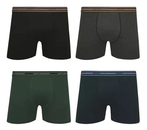 Kit 4 Cuecas Boxer Lupo Cueca Box Algodão Masculina Atacado