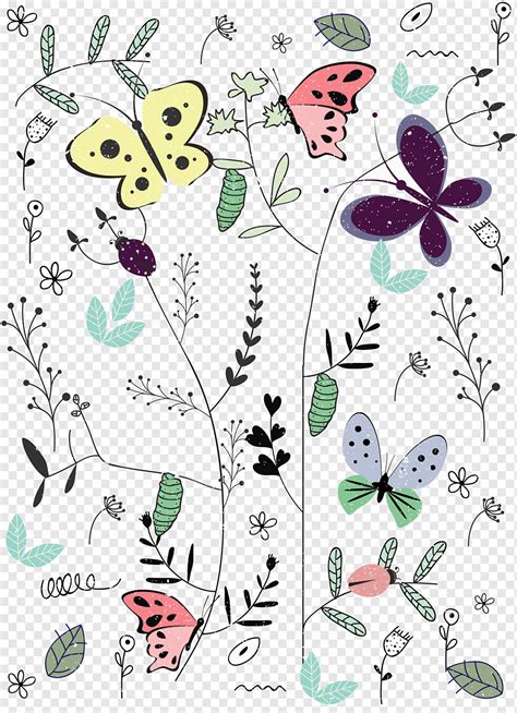 Butterfly Floral Background Png PNGWing