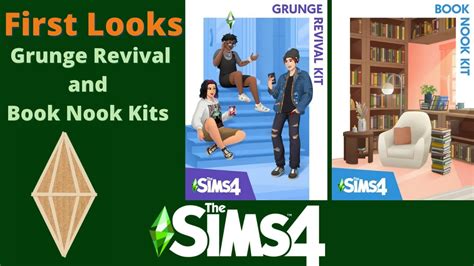 First Look Grunge Revival And Book Nook Kits The Sims Youtube