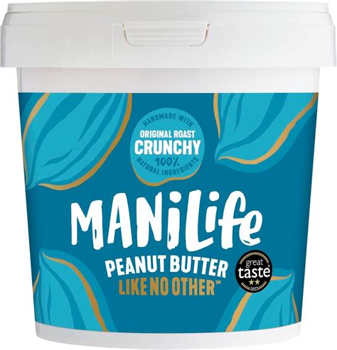 Manilife Peanut Butter Original Roast Crunchy All Natural No Palm