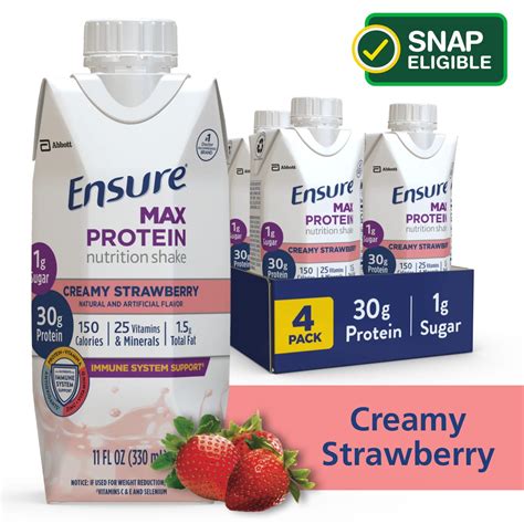 Ensure Max Protein G Nutrition Shake Creamy Strawberry Fl Oz