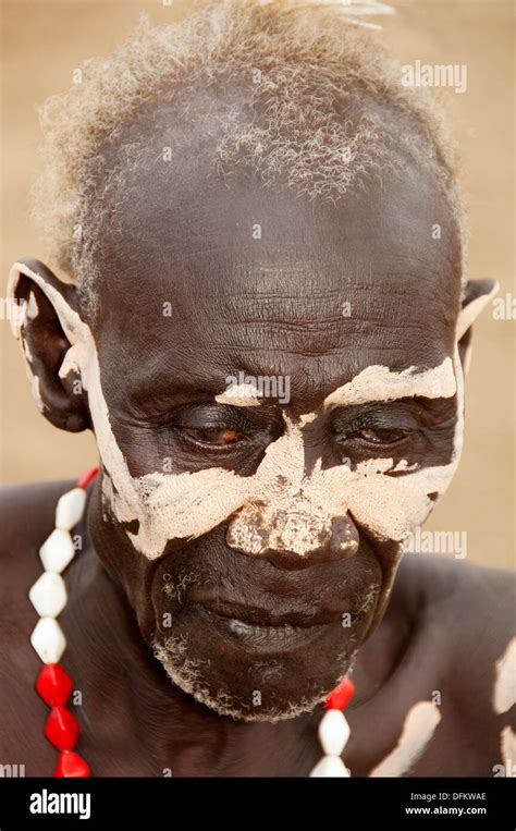 Man Of The Tribe Of The Karo With Face Painting Hi Res Stock