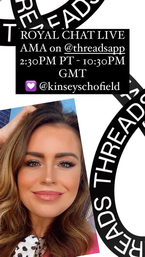 KINSEY SCHOFIELD on Twitter: "Let’s chat live at 2:30PM PT on Threads ...