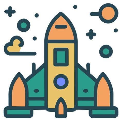 Premium Vector Spacecraft Icon Colored Outline