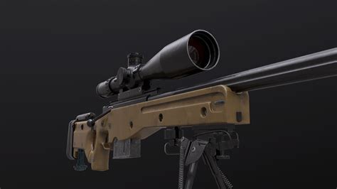 D Model Awm Awp Sniper Rifle Vr Ar Low Poly Cgtrader