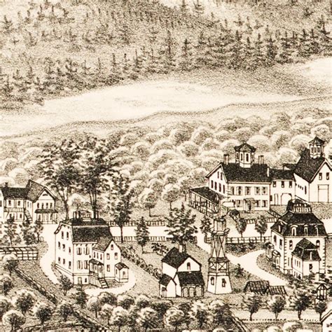 Vintage Map of Westford, Massachusetts 1886 by Ted's Vintage Art